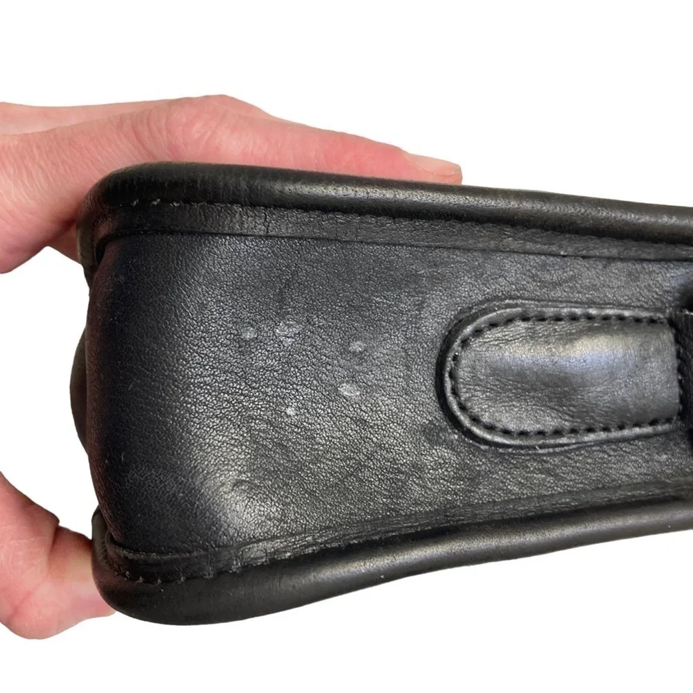 Coach 9973 vintage black leather camera crossbody bag unisex